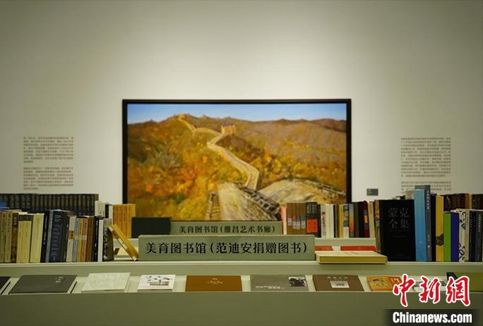 范迪安向美育图书馆捐赠的图书 浦城县融媒体中心供图
