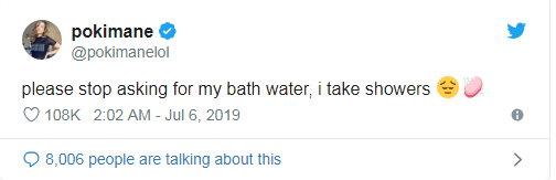 真奇葩！twitch女主播卖自己洗澡水 一瓶30美元
