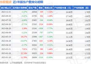 东软股票-东软载波-30018312月31日股东户数26万户，较上期增加132%