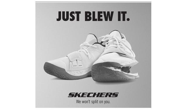 Nike球鞋爆裂那件事，Skechers拿去登报了！
