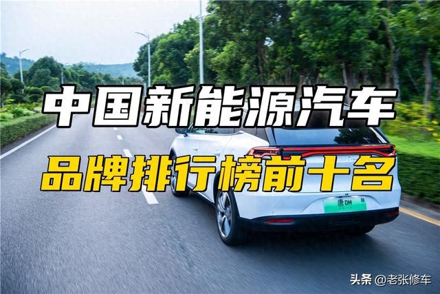 中国新能源汽车品牌排行榜前十名