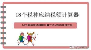 汽车购置费用计算器(2021最新18个税种计算器：公式已设置好，自动计算，拿去用)