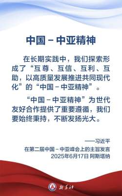 金句海报｜弘扬“中国－中亚精神”，习近平主席这样说